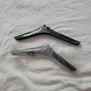 Set of Two TV Base Stand Legs for Smart TV Black